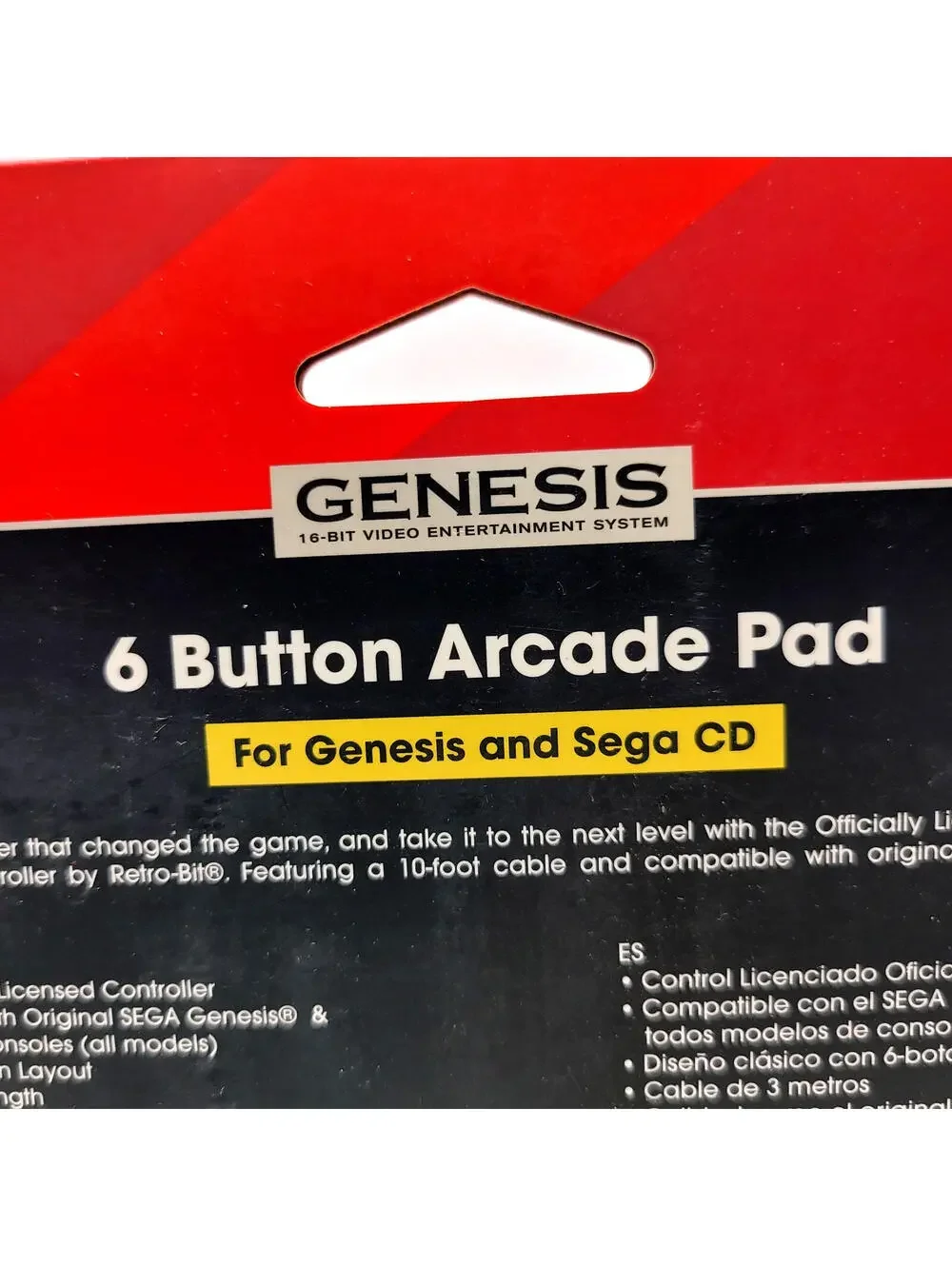 Retro-Bit Official Sega Genesis Controller 6-Button Arcade Pad - Black